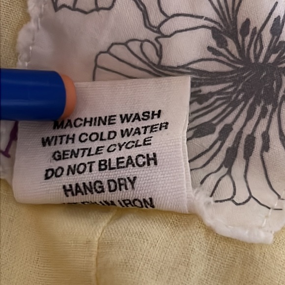 Ryu Boho Yellow Shift Above Knee Sleeveless Cotton Mini Dress hand-Embroidered - Picture 11 of 15